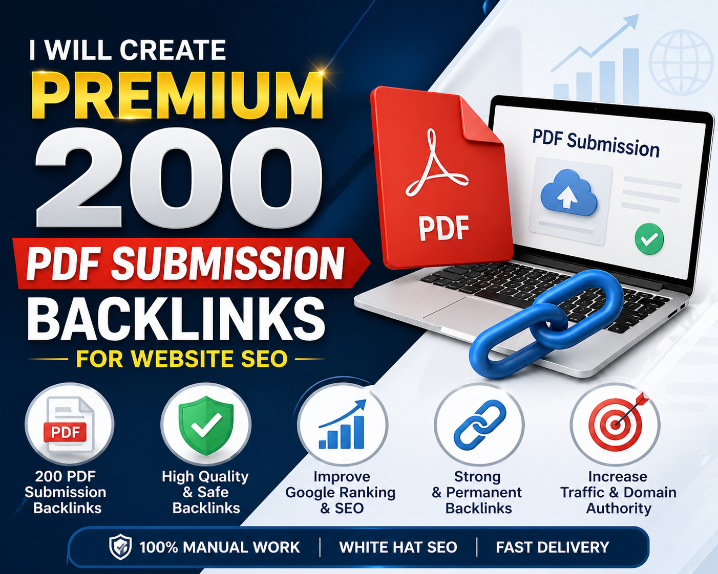 I Will Create Premium 200 PDF submission Backlinks fo...