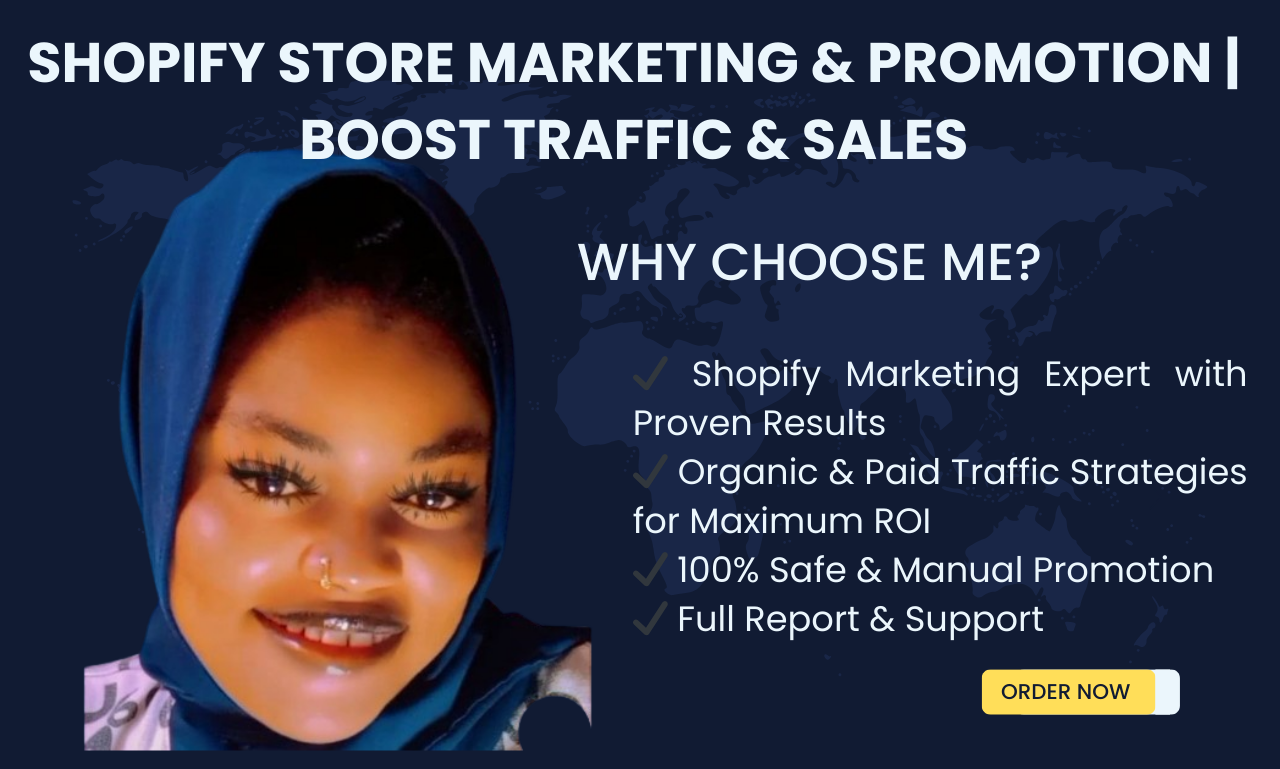 Shopify Store Marketing & advertising drive Traff...