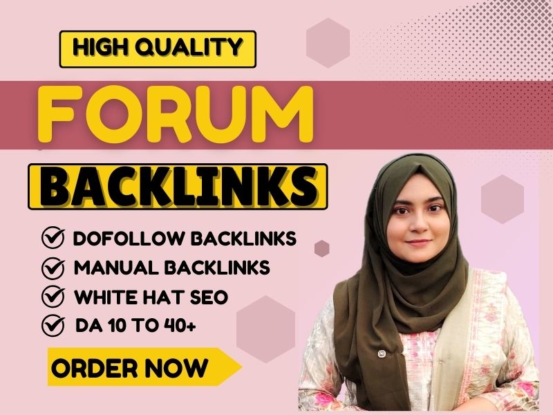 I will create 60 Forum Posting Backlinks from DA 30 t...