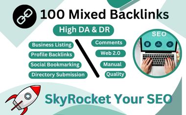 I will do 100 Manual Mixed Backlinks with High DA &am...