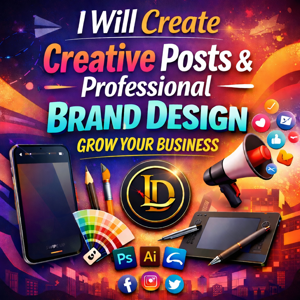 I will create creative posts and professional brand d...