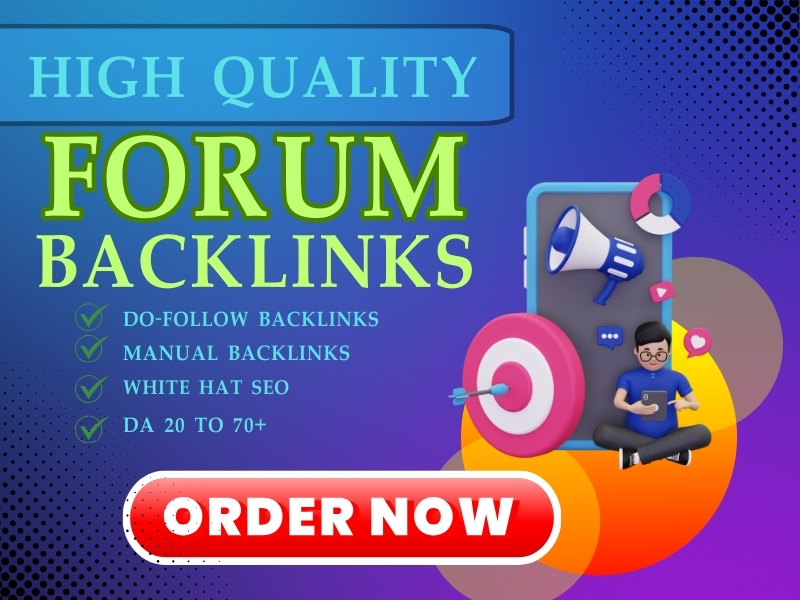 I will do Manually 60 Forum Posting and high authorit...