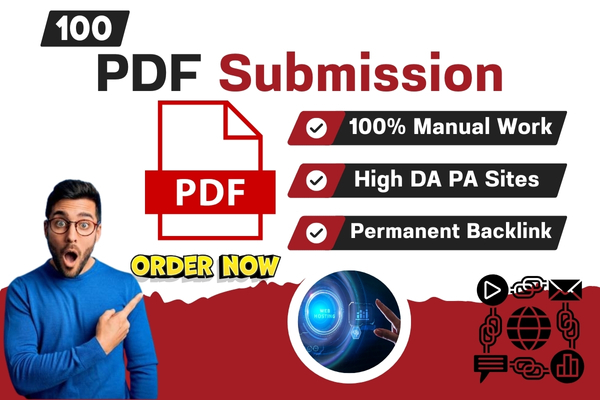 Professional 100 PDF Submission Service on High DA PA...