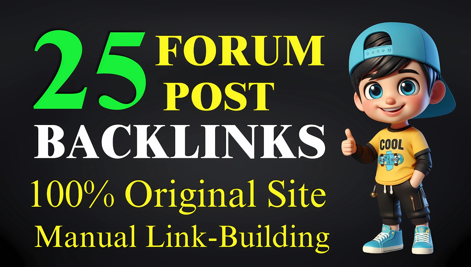 Get 100 original 25 Manual Forum Post Backlinks for S...