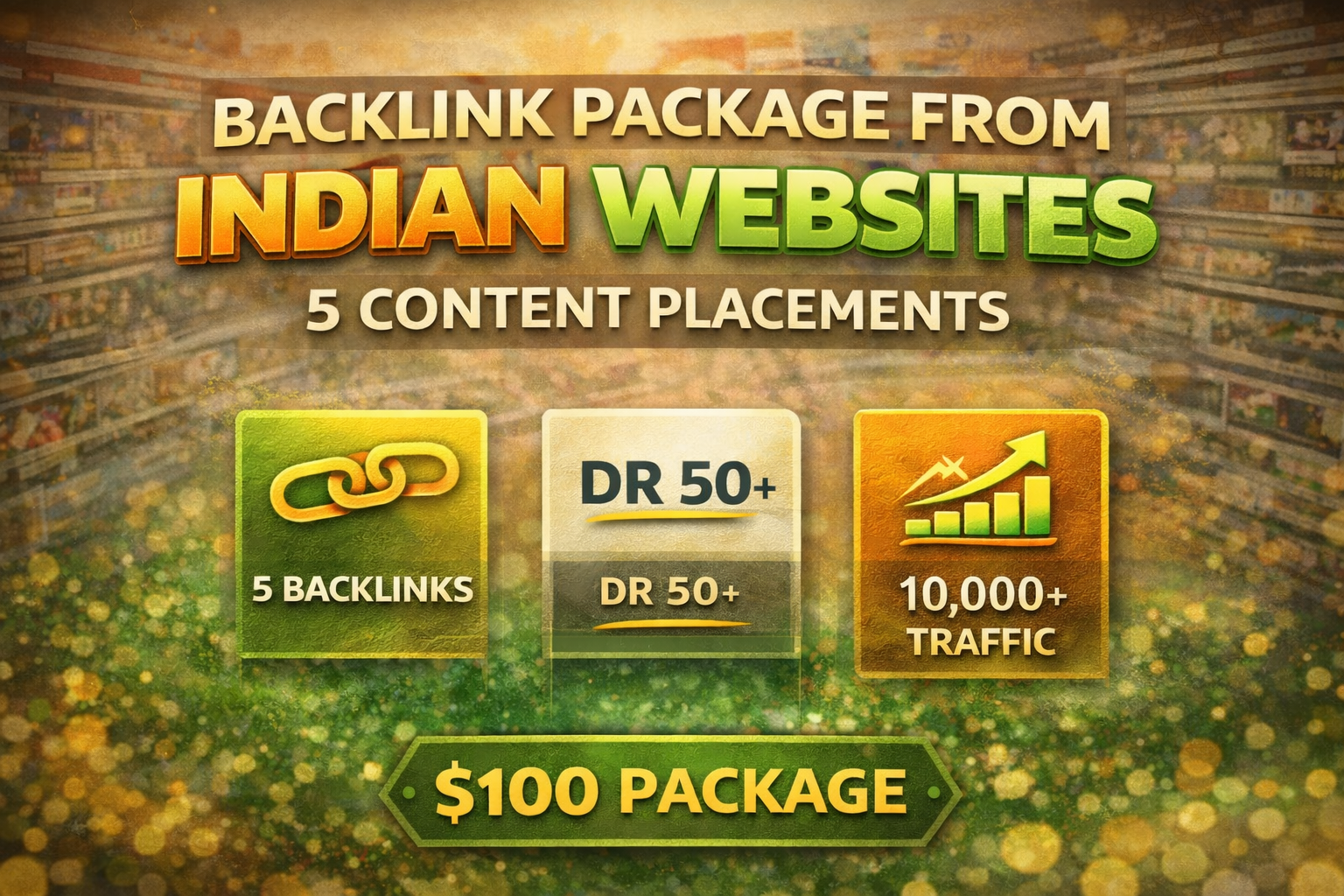Backlink Package from Indian Websites - 5 Content Pla...
