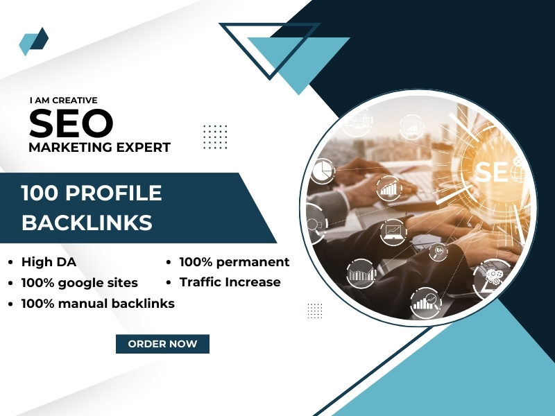 100 high authority SEO profile backlinks manually wit...