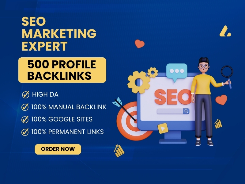 500 high authority SEO profile backlinks manually wit...