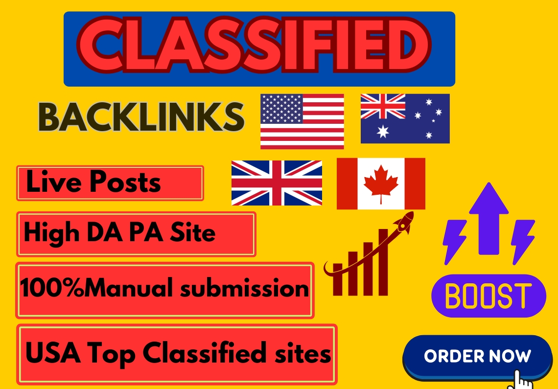 Build Manual 120 HQ Classified Backlinks from top cla...