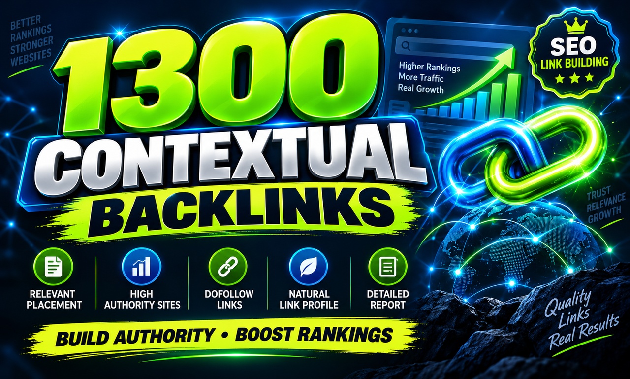 I will do 1300 contextual backlinks to strengthen you...
