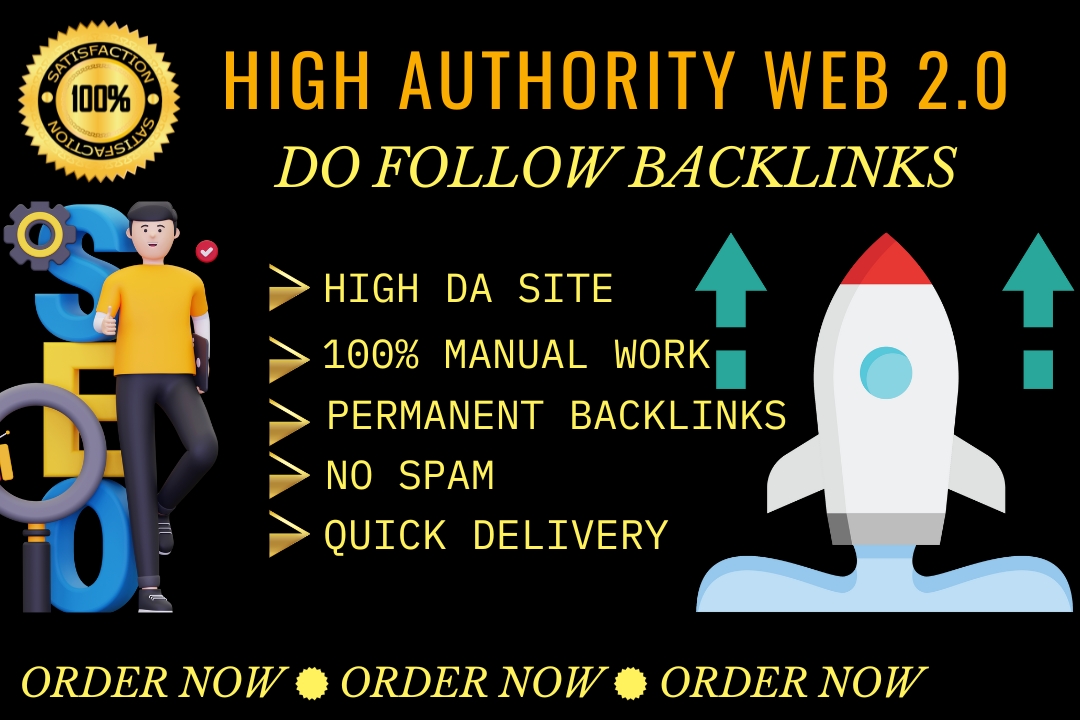 Manually build 400+Web 2.0 DA 70+ SEO do follow backl...