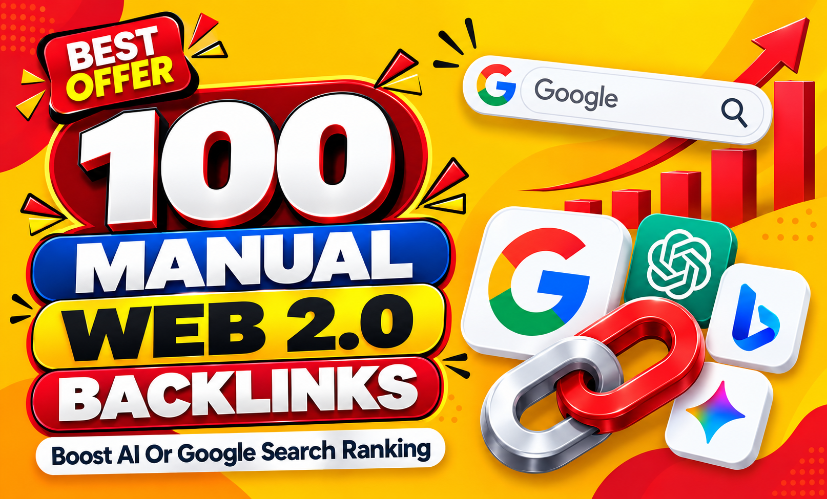 Boost AI Or Google Search Ranking with 100 Manual Web...