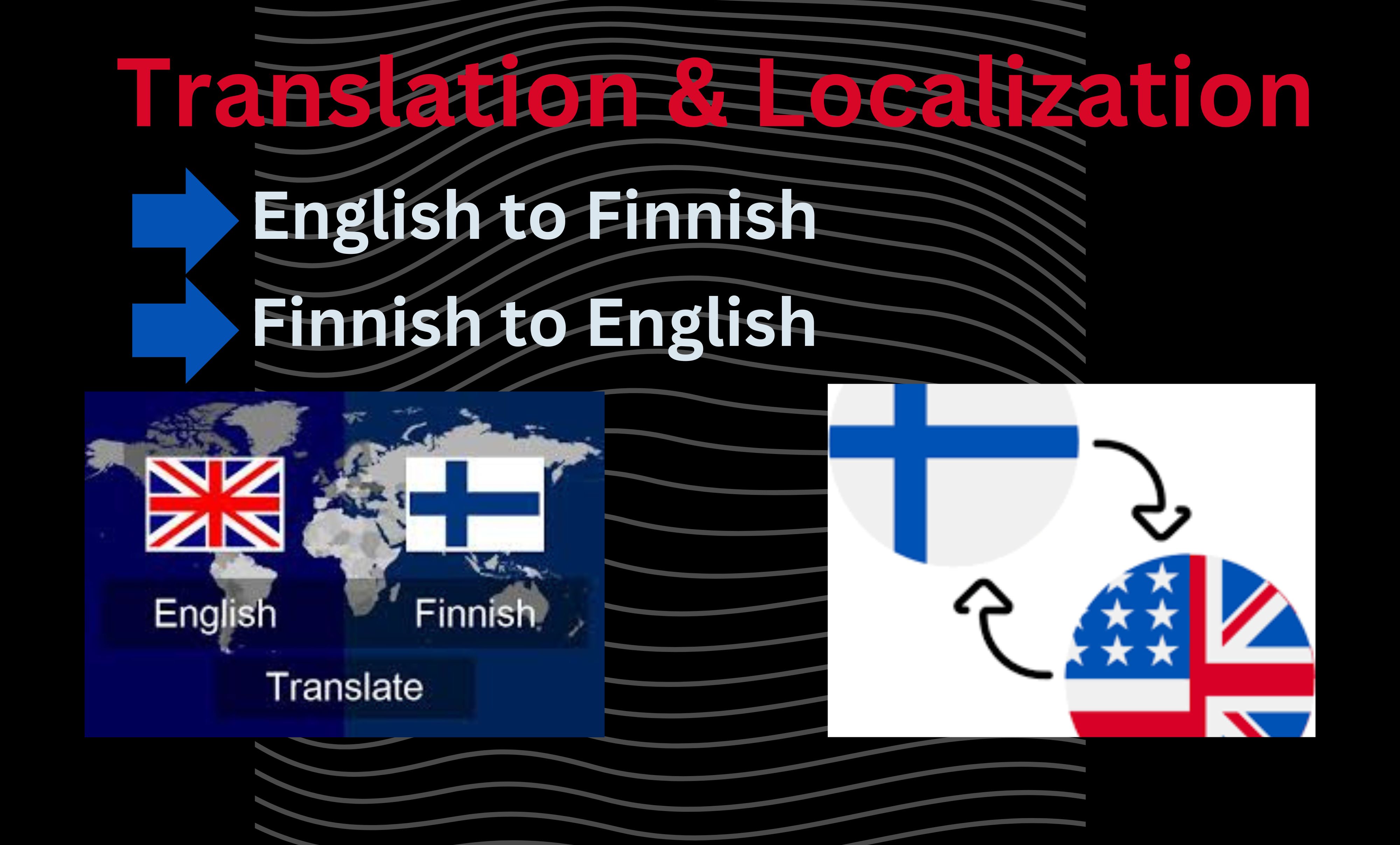Execute translate between Finnish and English