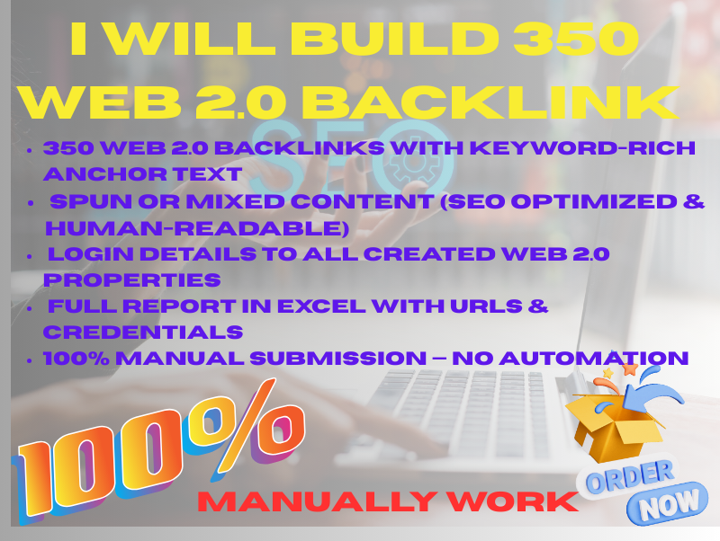 I Will Provide 350 Powerful Web 2.0 Backlinks for Saf...