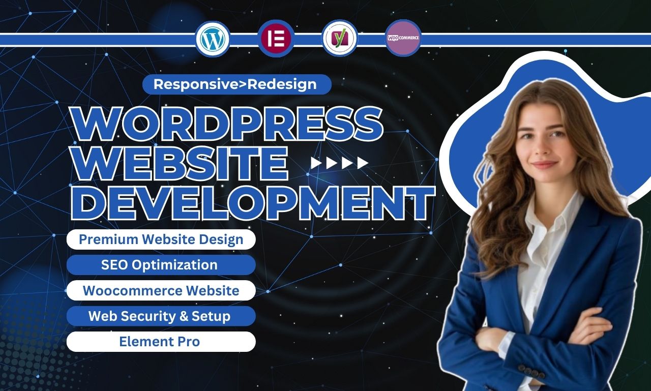 I will develop a responsive and modern WordPress webs...