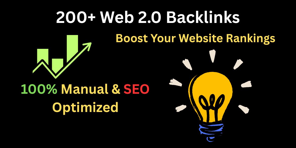 I will provide 200+ Web 2.0 Backlinks with Unique, S...