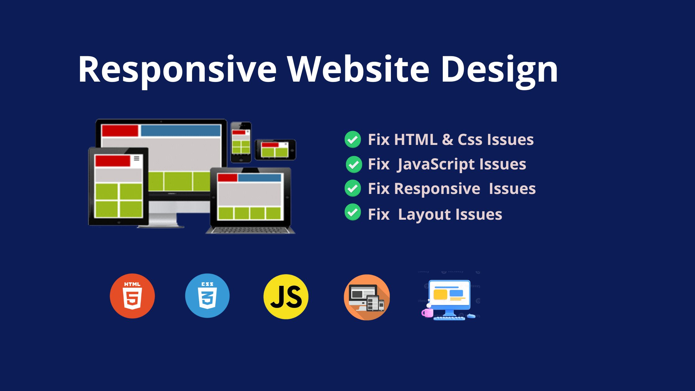 I will fix HTML, CSS and JS bugs in your website