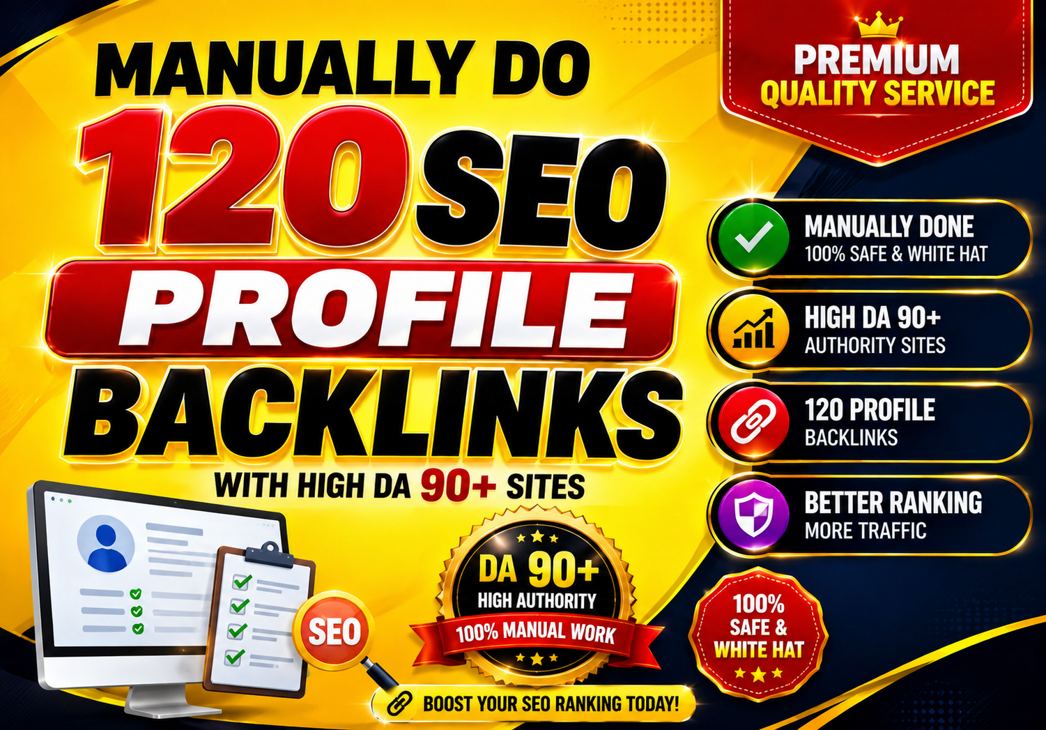 I Will Manually Do 120 SEO Profile Backlinks with Hig...