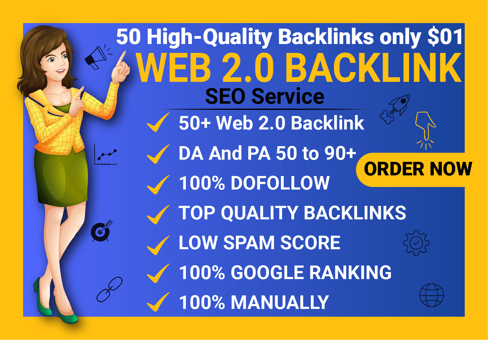 Get powerful 250 WEB2.0 with high quality backlink to...