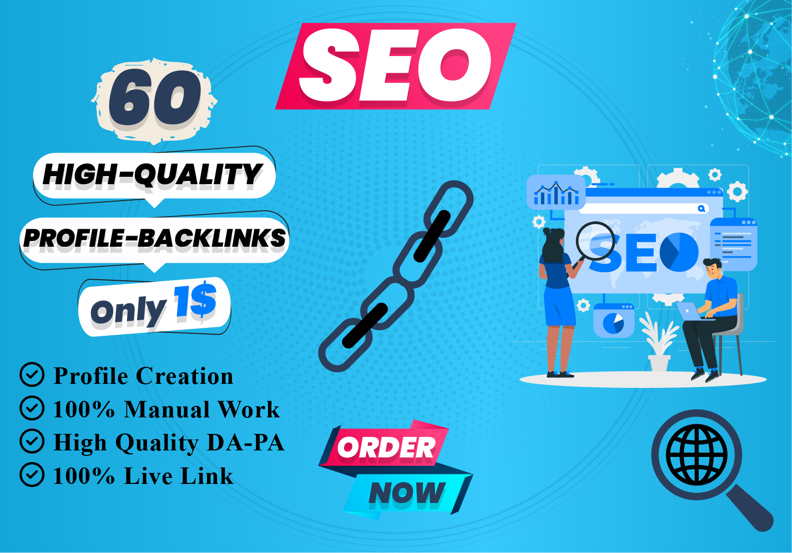 I will manual High Quality Profile Backlinks with Lin...