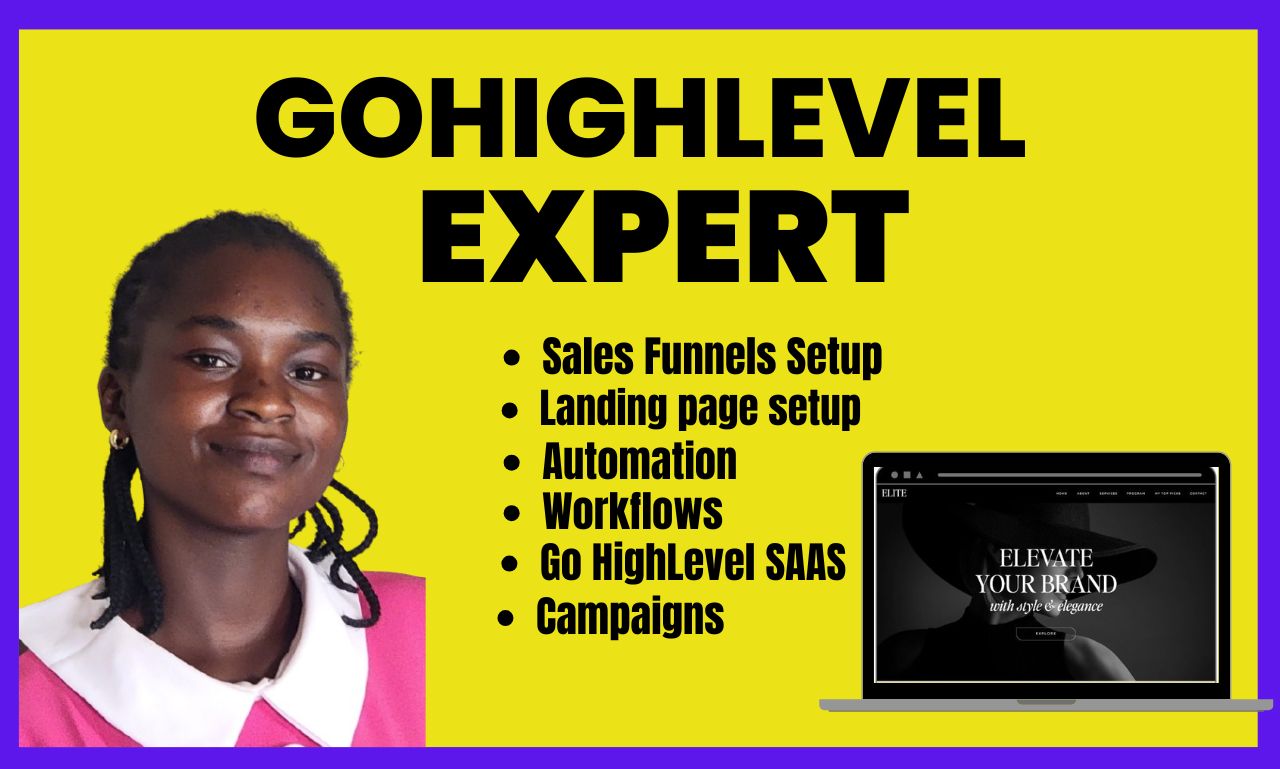 4 Pages Website/Sales Funnel + Workflow/Pipeline +Ema...