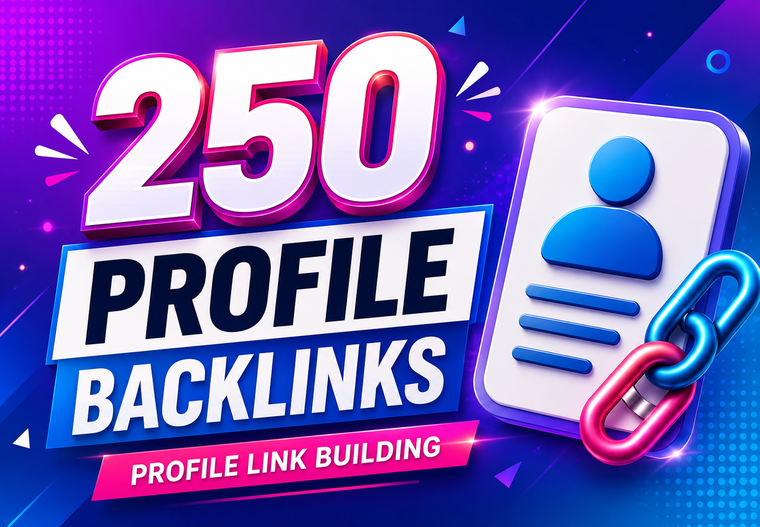 250 High Authority Unique Profile Backlinks with Logi...