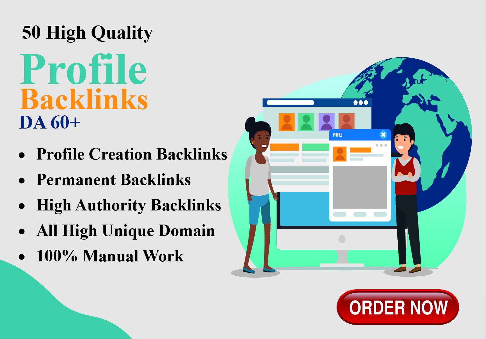 I will manually create 50 high-quality profile backli...