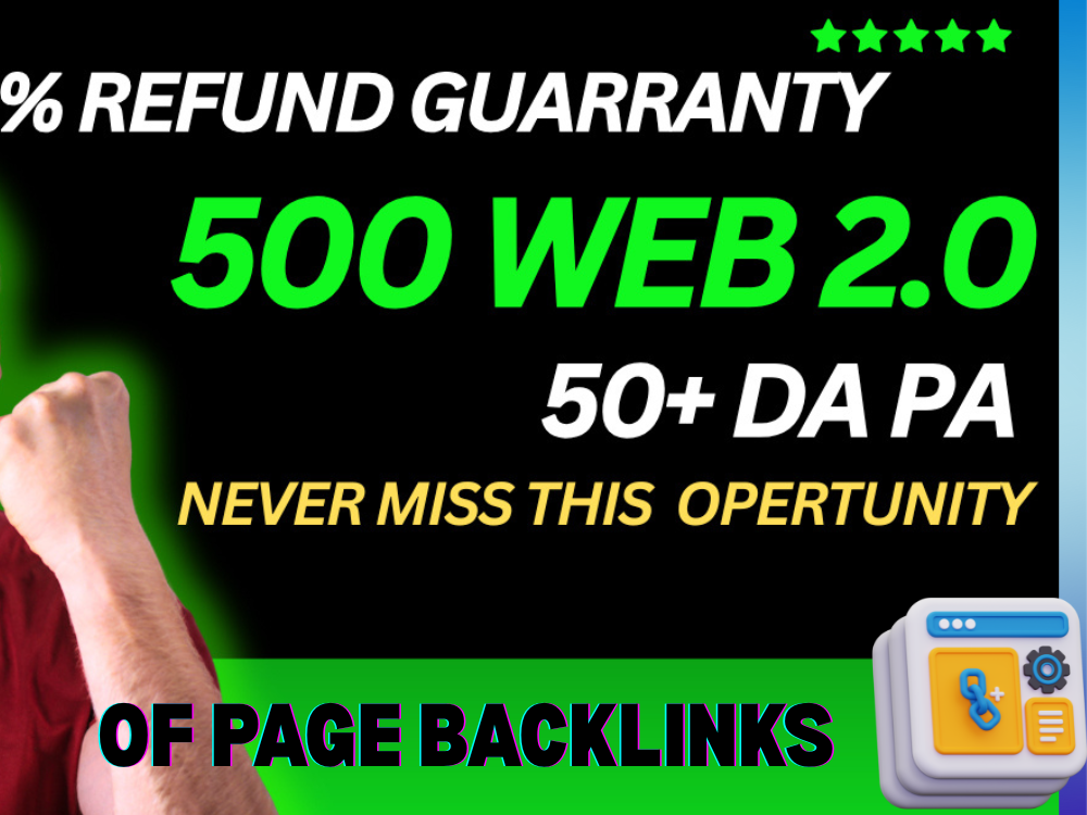 500 High-Quality Web 2.0 Backlinks from high web 2 ba...