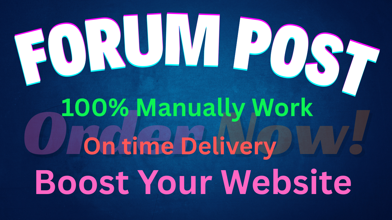 I will provide 50 Forum posting seo backlinks DA 40-9...