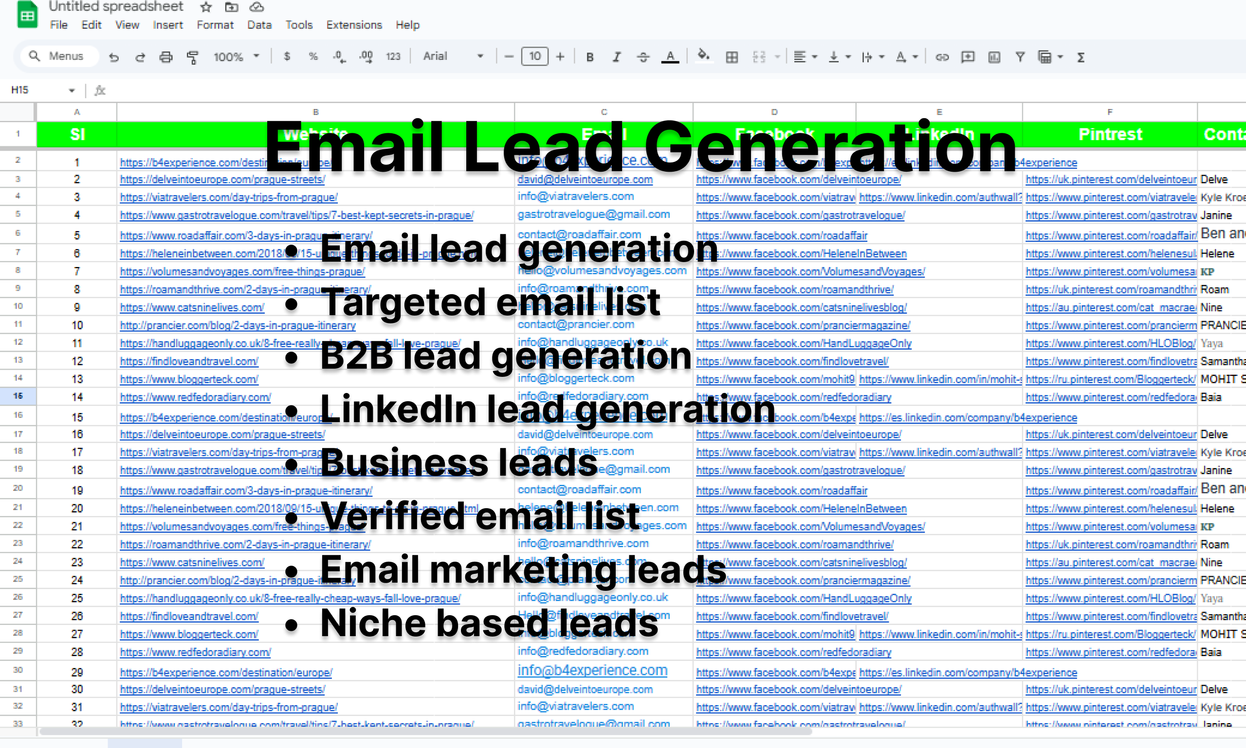 30k Professional Email Lead Generation Targeted &...