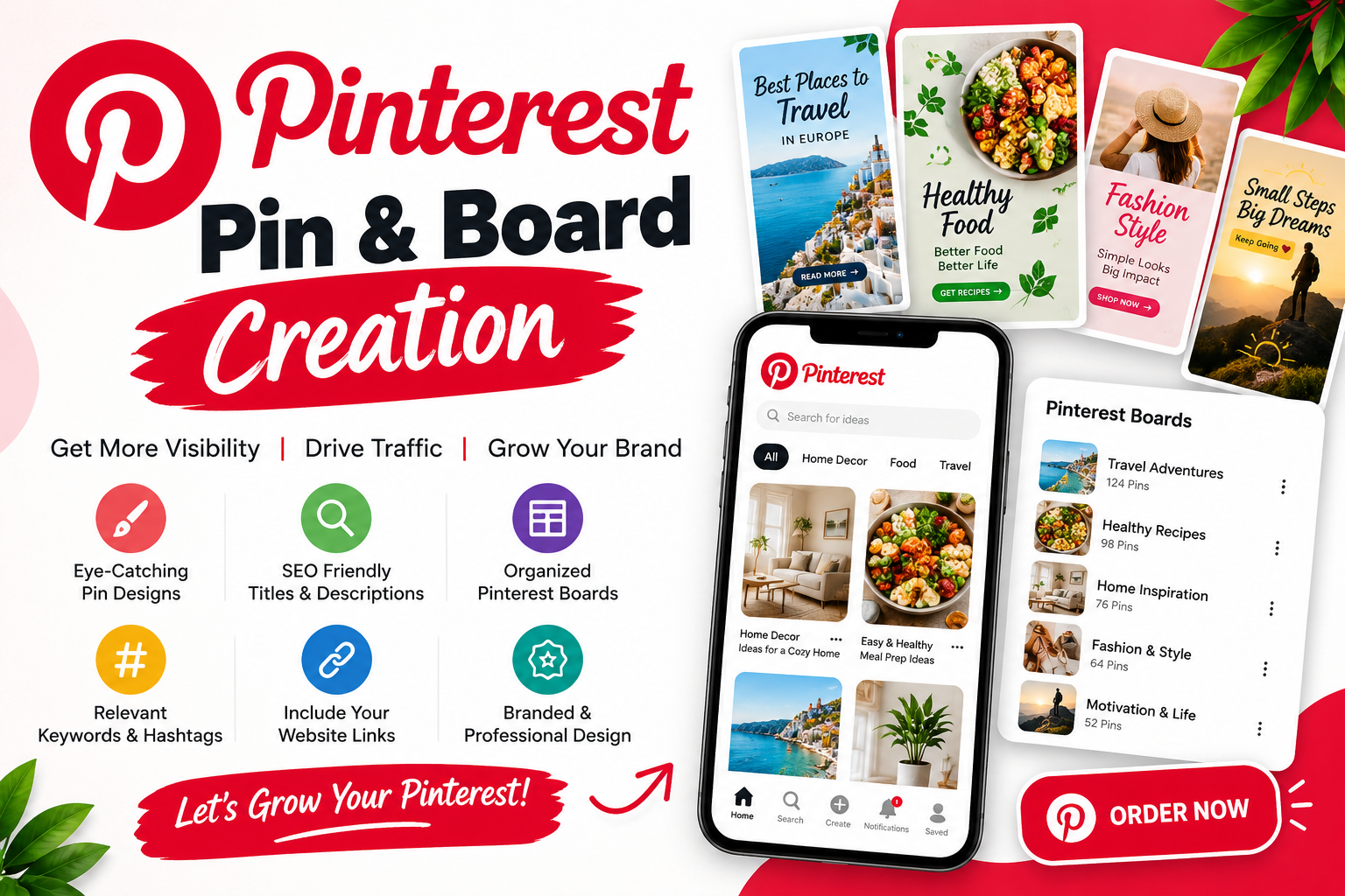 Professional Pinterest 200 pins, 4 boards for your B...