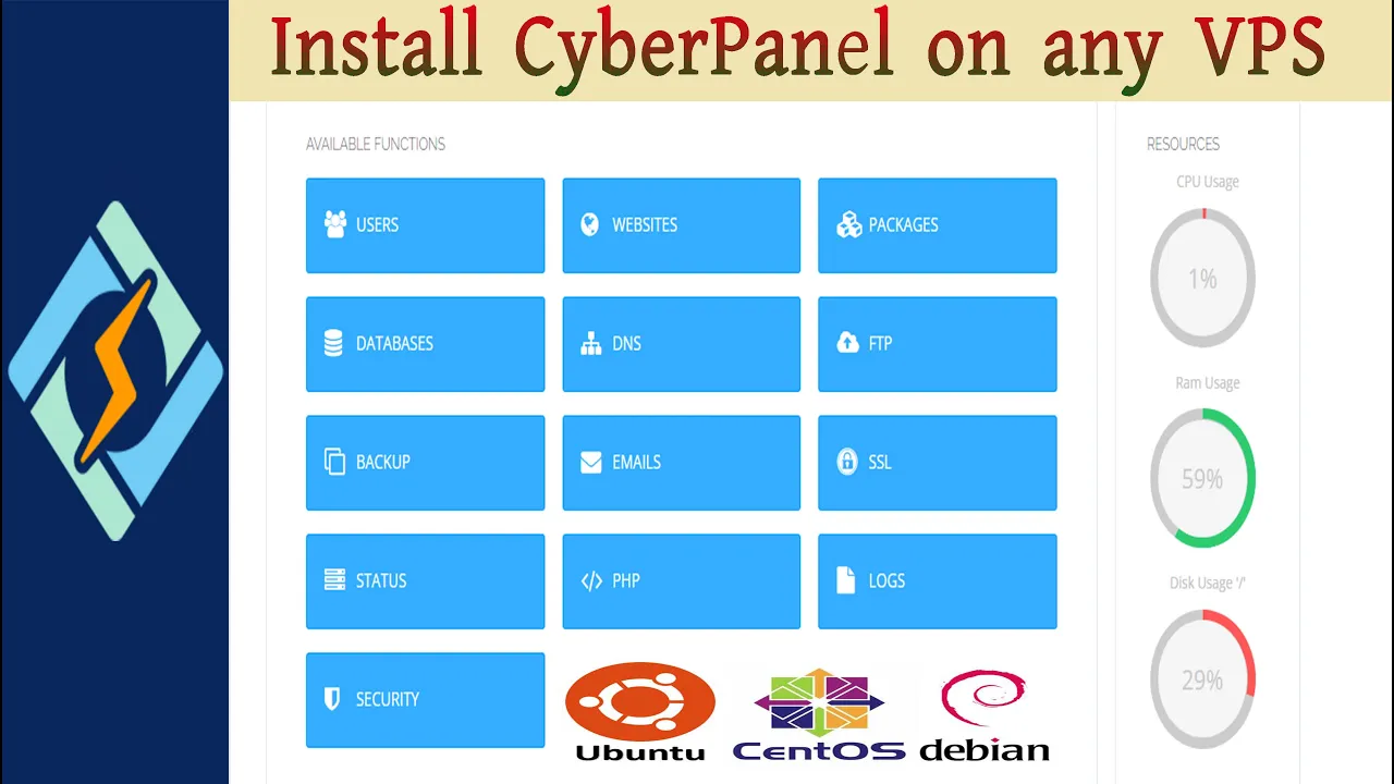 I will install CyberPanel on any VPS or Dedicated ser...