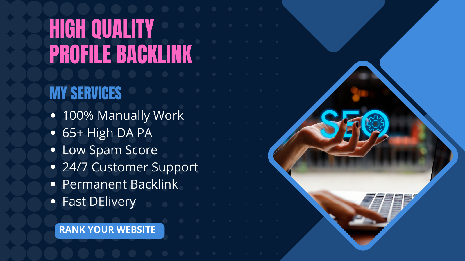 I will create 100 High Quality profile Backlinks for ...