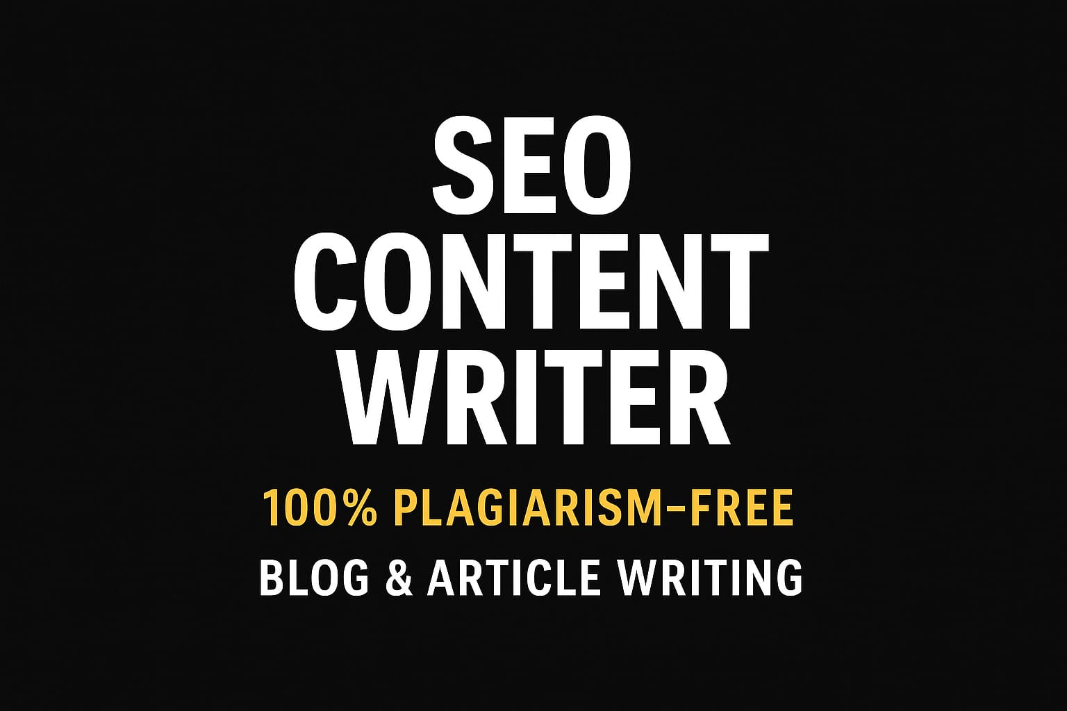 I will deliver plagiarism free seo content that grows...
