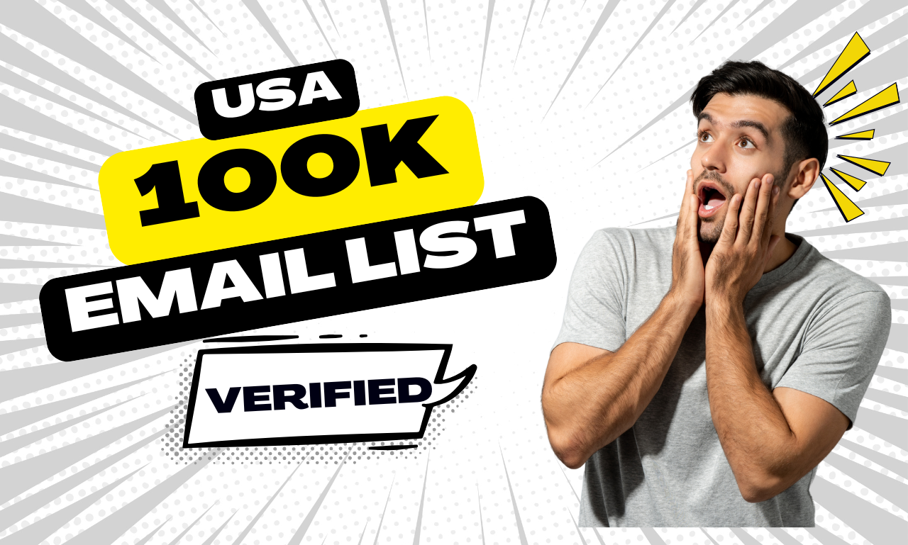 I will deliver 100K+ active USA email database for ma...