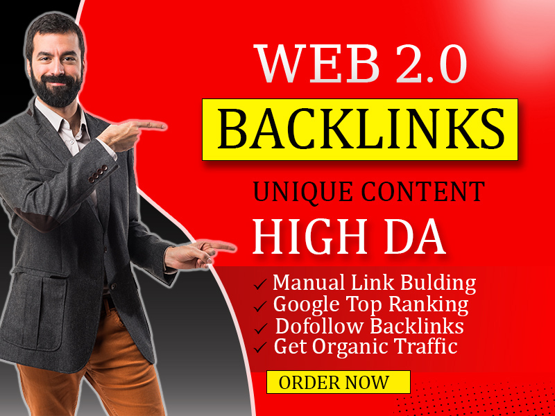 I will build high DA dofollow web 2.0 backlinks for r...