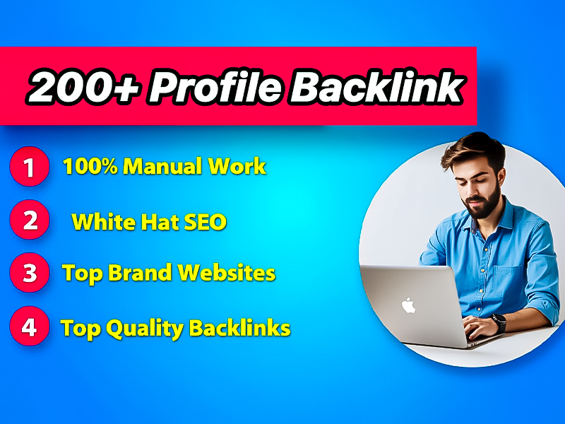 I will create manual profile backlinks from high DA w...
