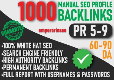 I will do 1000 manual seo profile backlinks for busin...