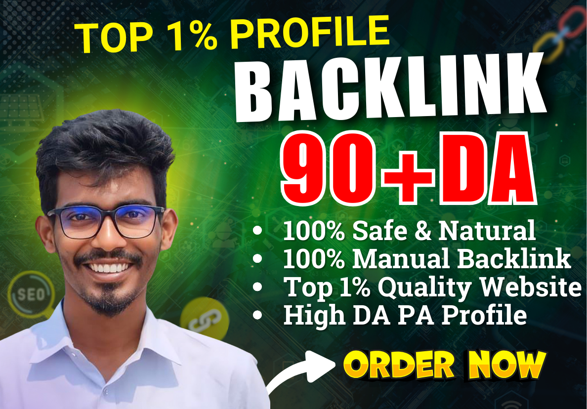 I will build top 1 SEO profile backlinks with 90+ DA ...