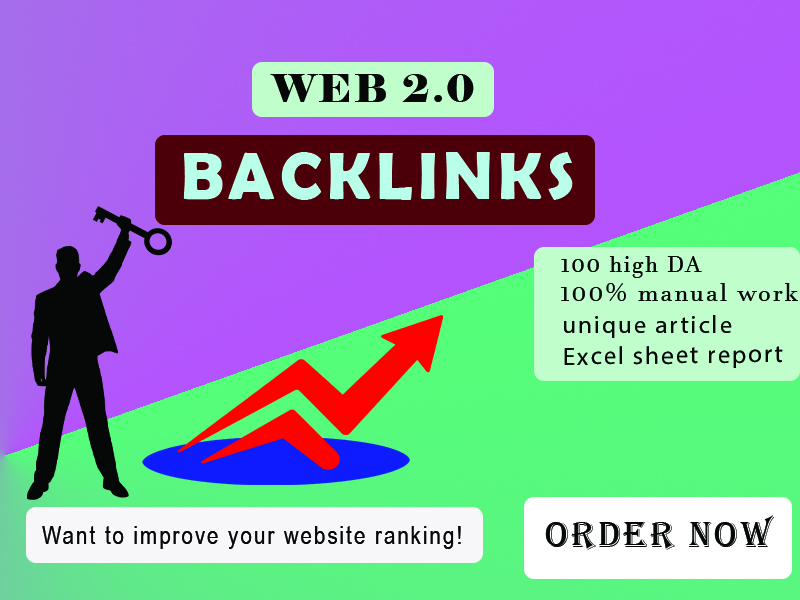 Take 100 high quality web 2.0 backlinks with high DA ...