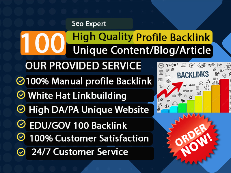 I Will Make 100 profile Backlink on your Website
