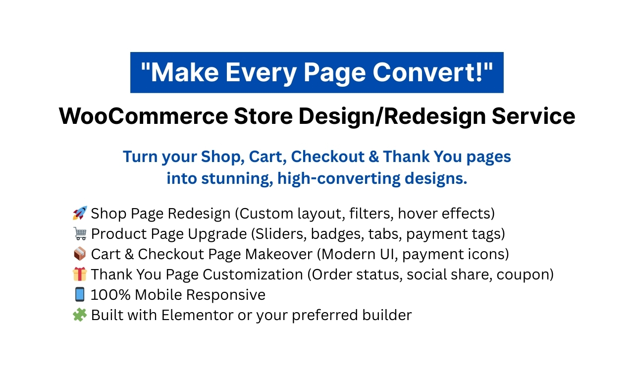 I will design, redesign, fix, customize, and opti...