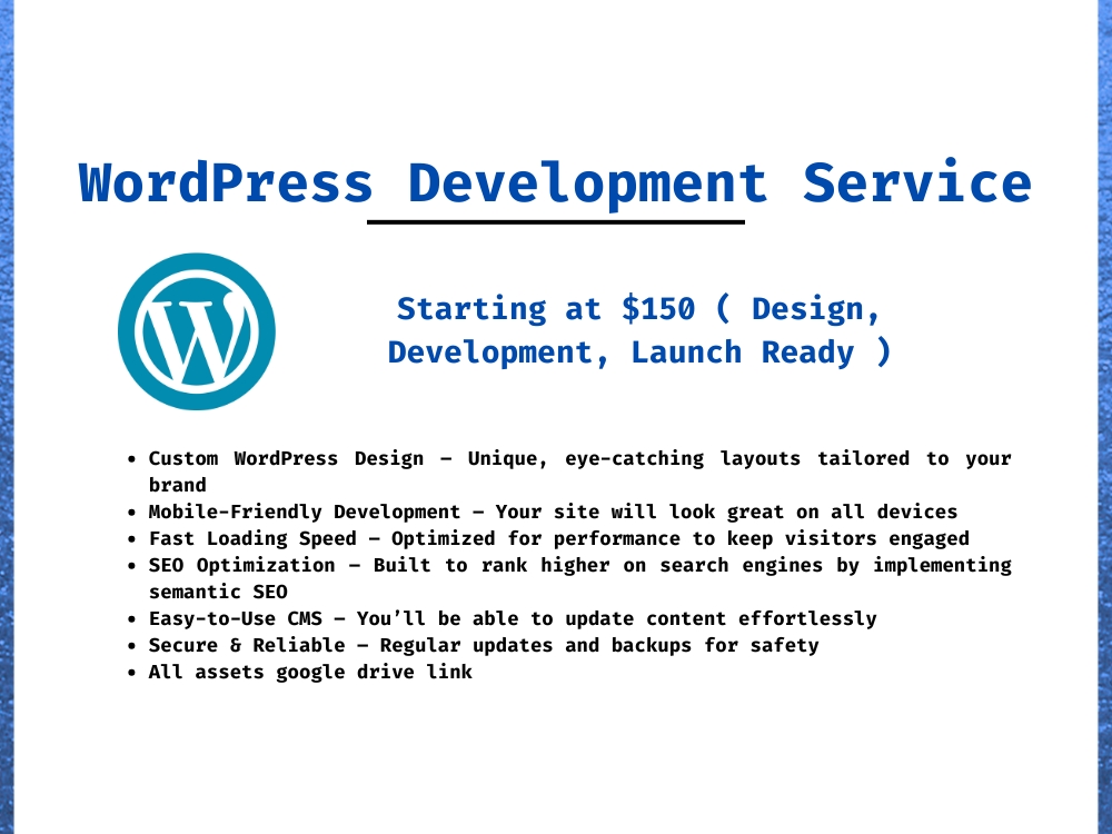 Professional WordPress Website Design and Development...