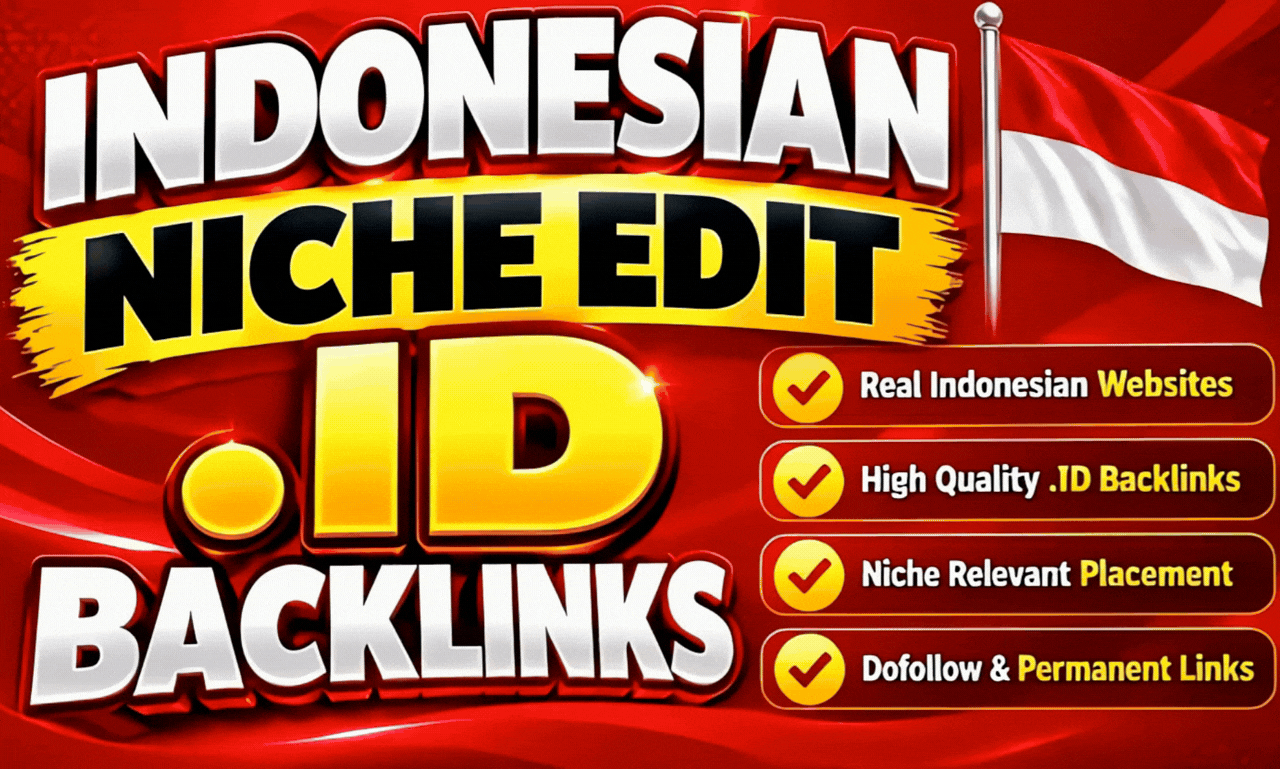 I Will Build 5 Premium Indonesian Niche Edits. ID Dof...