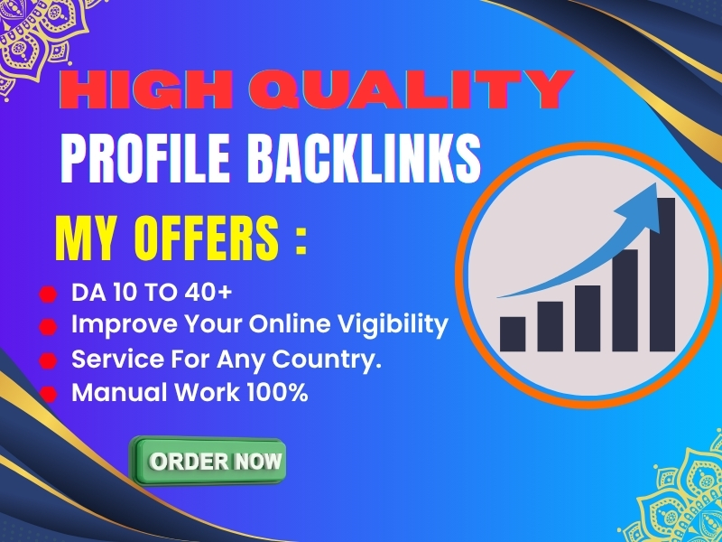 I will provide powerful high quality Profile Backlink...