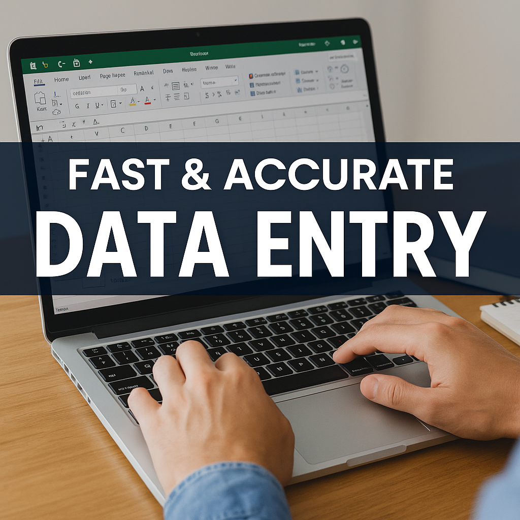 I will do fast and accurate data entry, copy paste, ...