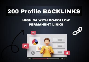 I Will Create 200 High Authority Profile Backlinks DA...