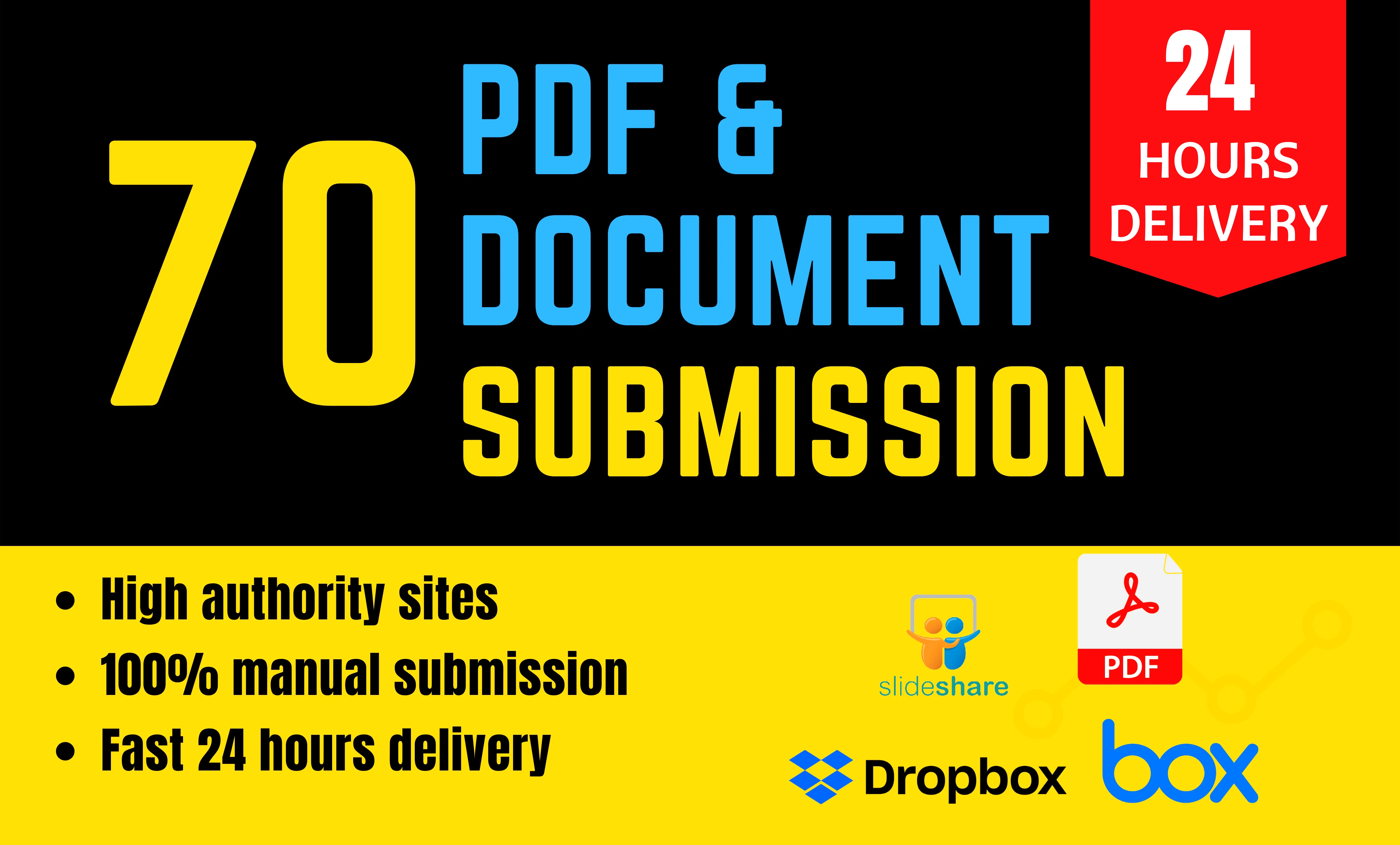 I will do PDF submission manually to 100 high authori...
