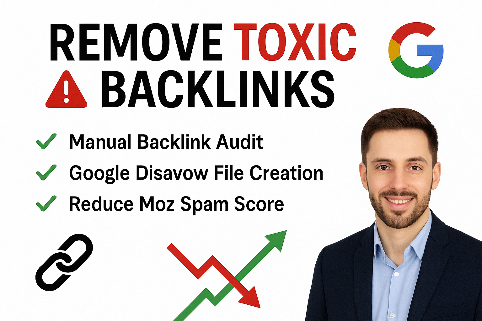 I will manually remove toxic backlinks and create a G...