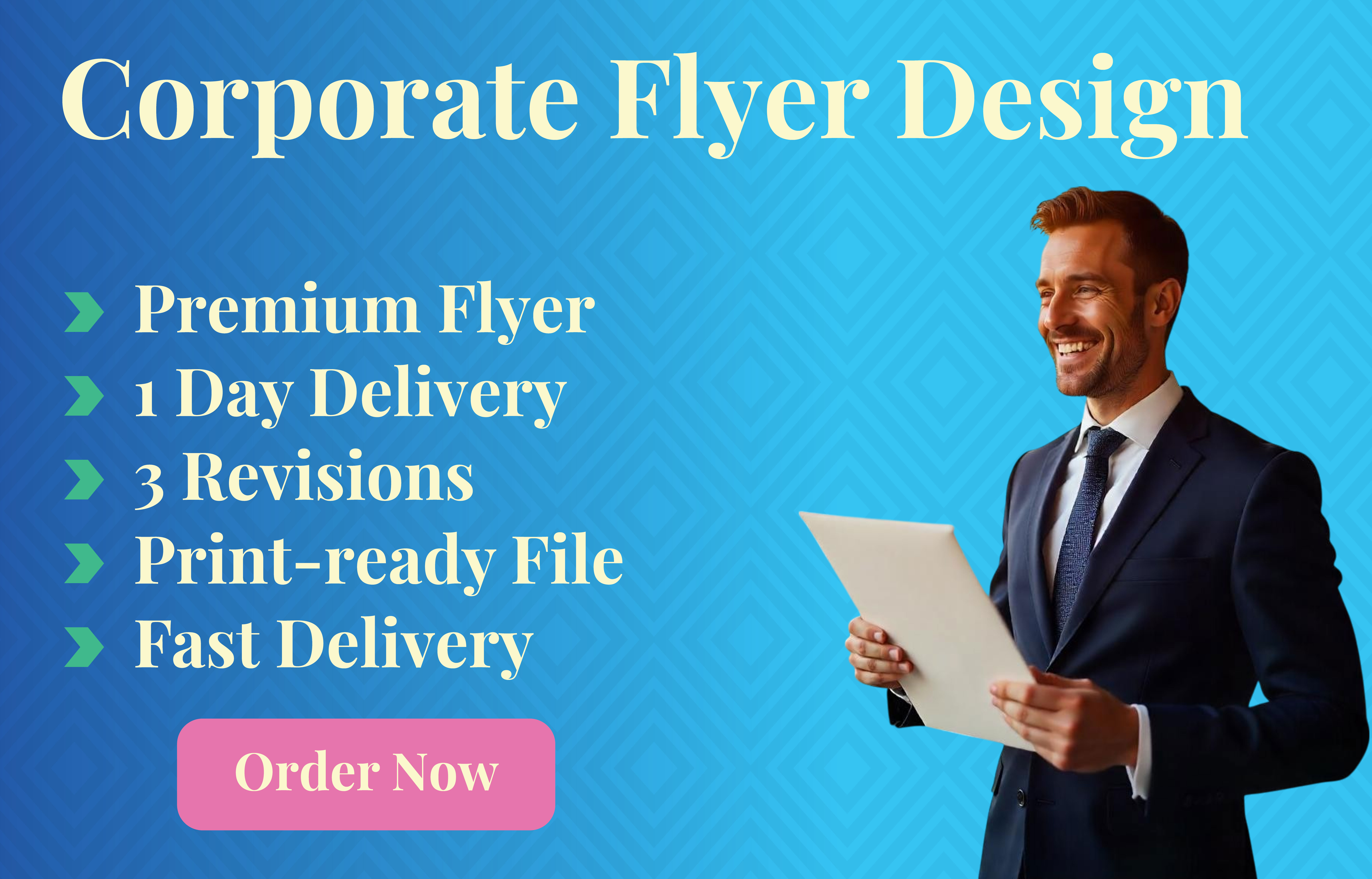 I will design professional flyer design