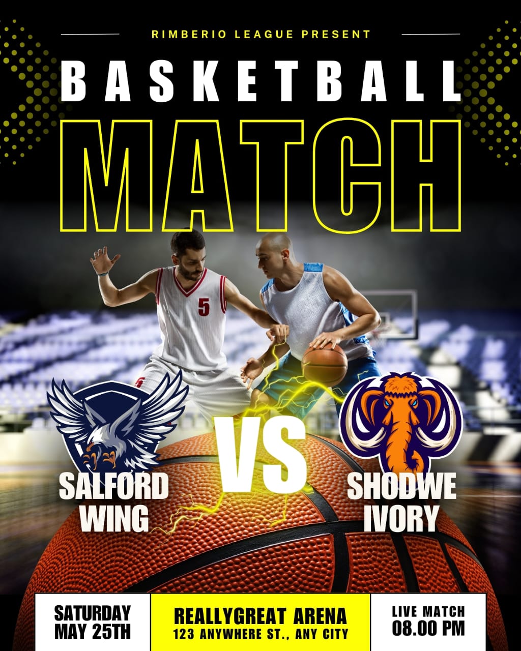 Basketball Poster Design with 300 Resolution